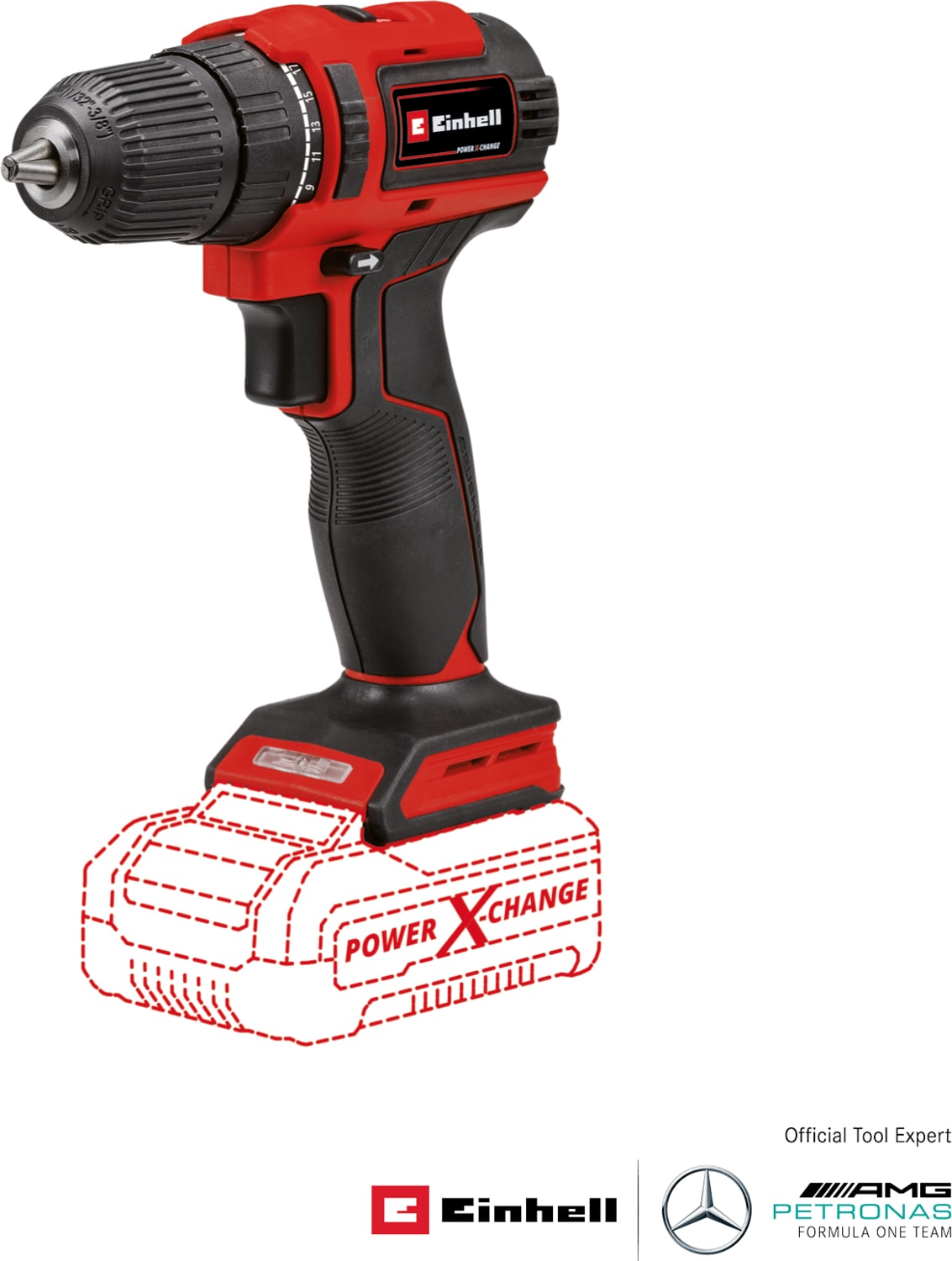EİNHELL Akülü Vidalama TE-CD 18/40 Li BL - Solo Power X-Change (Li-Ion, 18 V, 40 Nm, kömürsüz motor, hız kontrolü, akü ve şarj cihazı dahil değildir) - 4513997