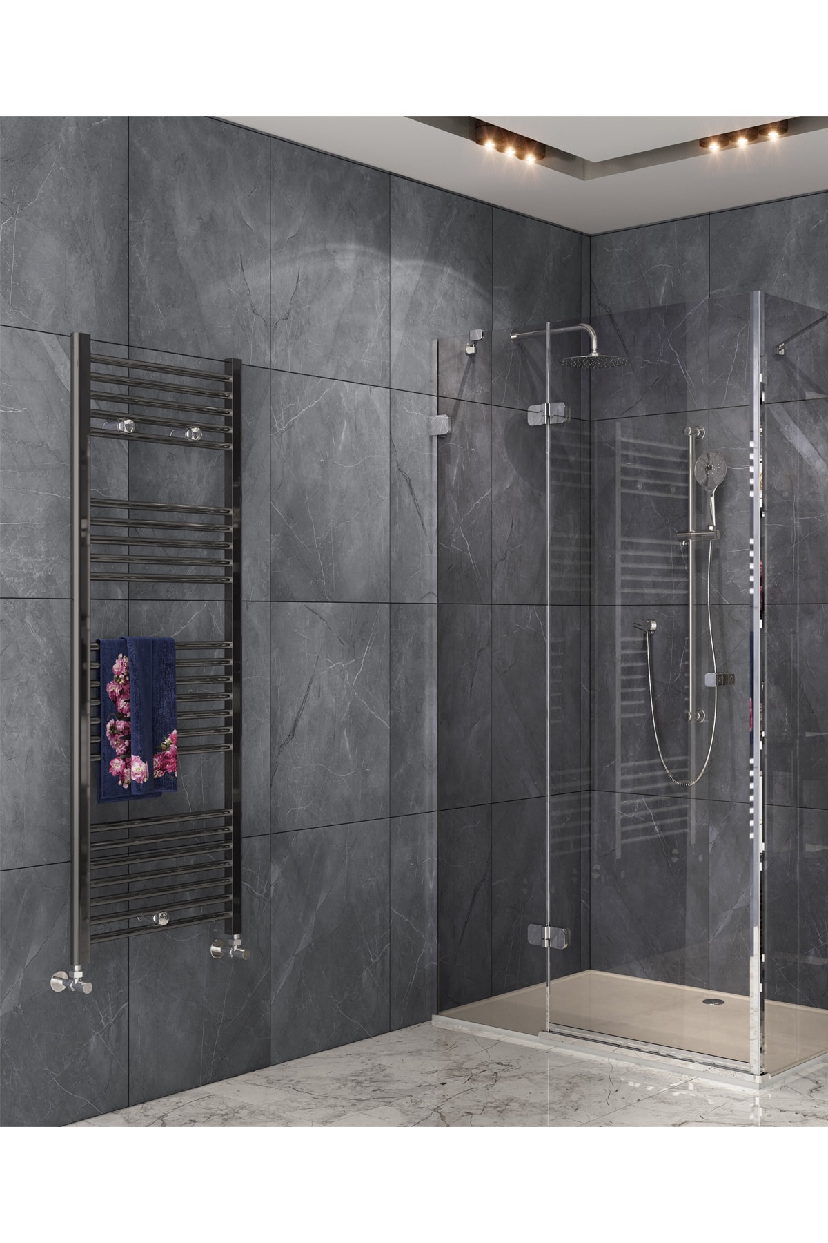 Düz Siyah Havlupan Radyatör 5 Yıl Garantili