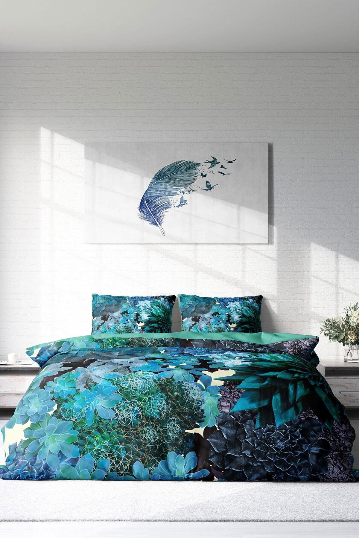 Kıng Sıze Deep Akvaryum 3d Çift Kişilik Nevresim Takımı 220x240cm