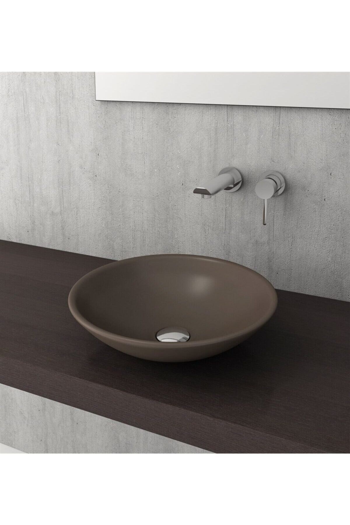 Venezıa Çanak Lavabo 40 Cm - Mat Kahve