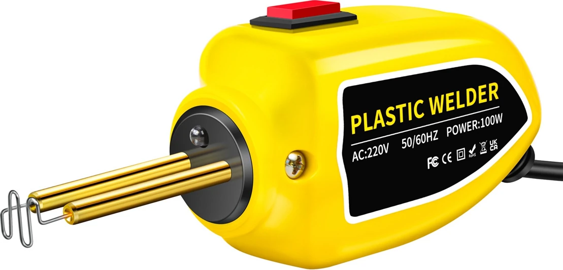 Taşınabilir Mini Sıcak Zımba Plastik Kaynak Makinesi Araba Tampon Tamir Kiti El Kiti Otomatik Ezik Onarım Ab Tak Sarı (Yurt Dışından)