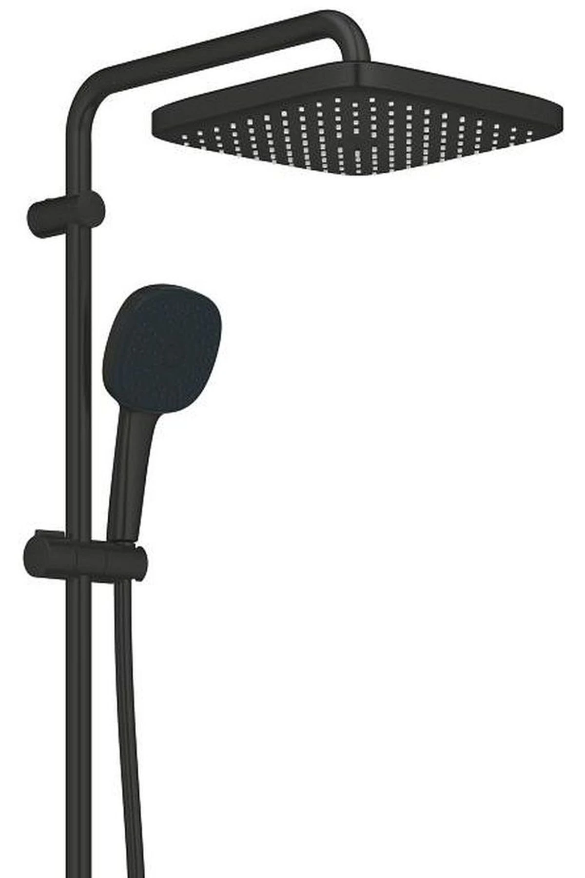 Tempesta System 250 Cube Kare Duş Başlıklı Duvara Monte Duş Sistemi, Mat Siyah - 269772431