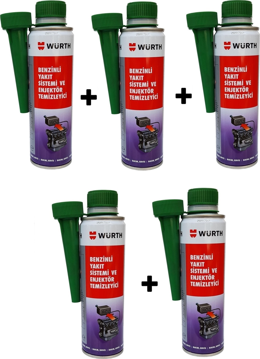 Benzin Enjektör Temizleyici Yeni Nesil Performans Arttırıcı 300 ml 5 Adet