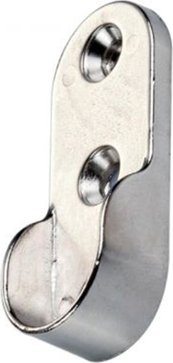 Gardrop Dolap Içi Oval Askı Aparatı Flanş (2 Adet)+ 6 Adet Vida
