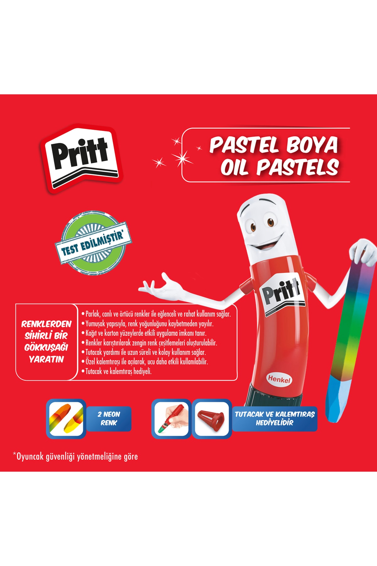 24 lü çantalı pastel boya