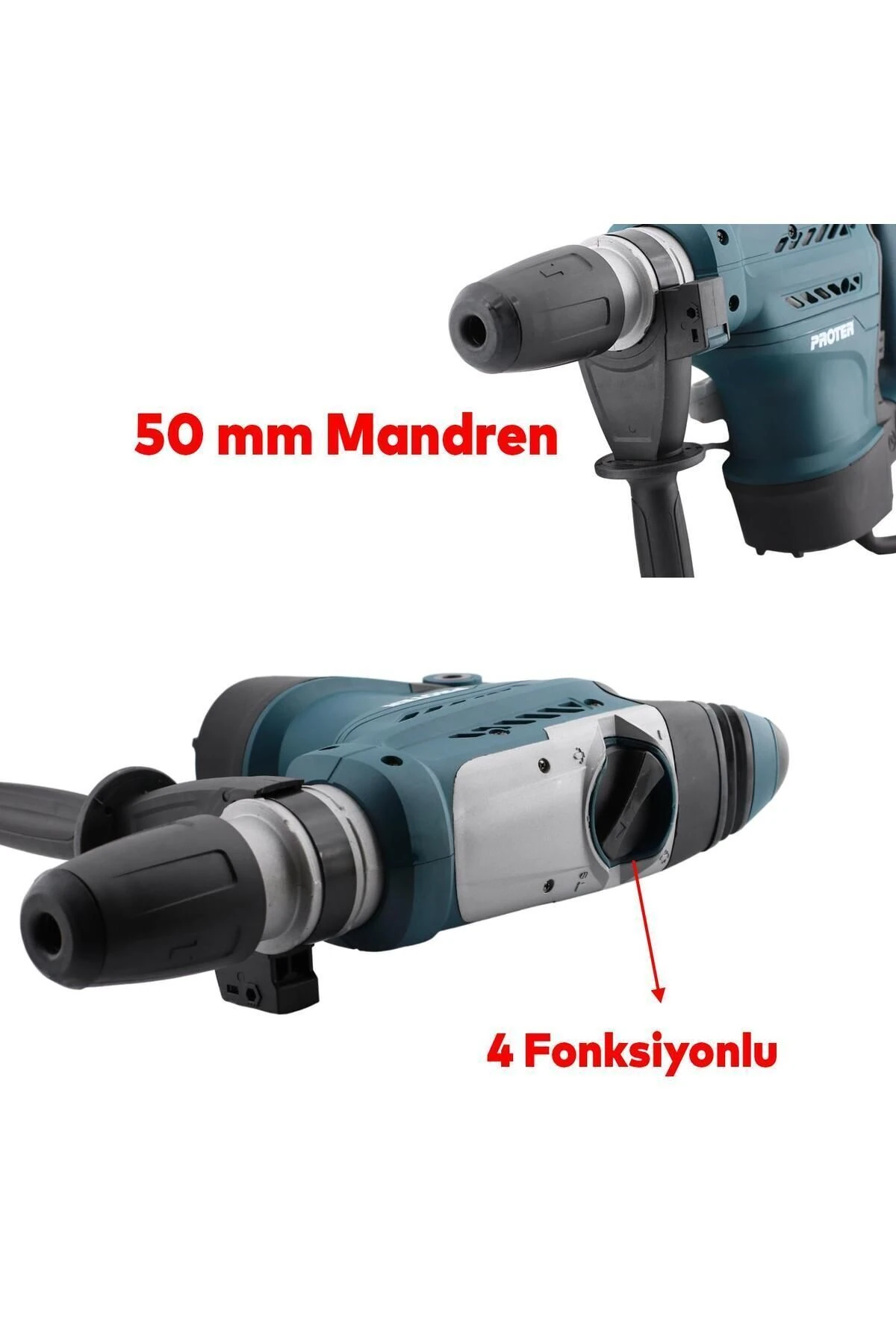 Kırıcı Delici Darbeli Matkap 1400 W  Metal Beton Elektropnömatik Delme Kırma Hilti 50 mm