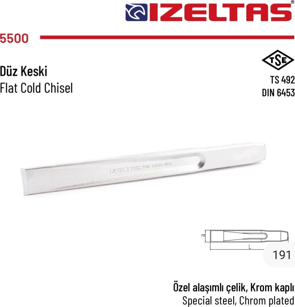 Düz Keski 200MM