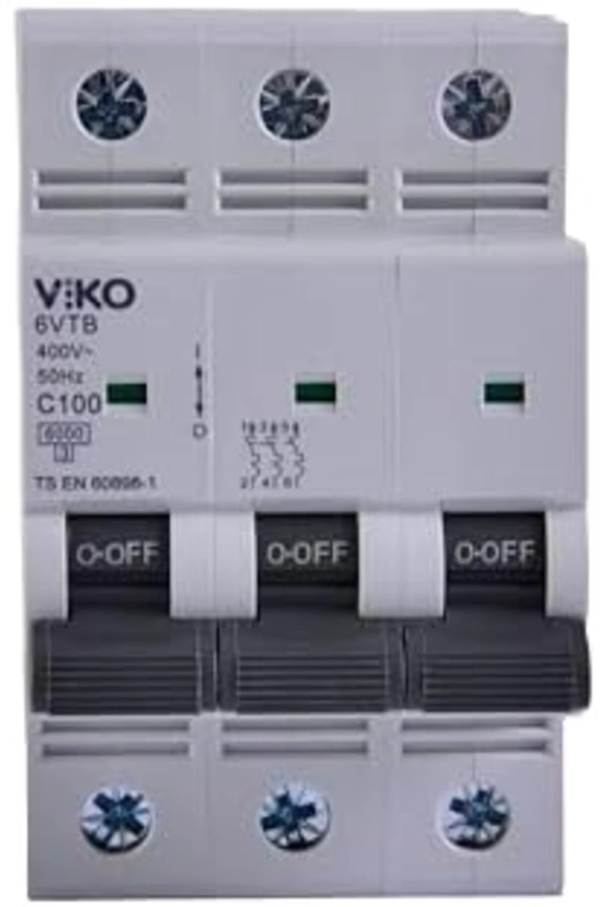 6VTB-3C100 Otomatik Sigorta 6KA C Tipi 3 Kutup 100A 842385