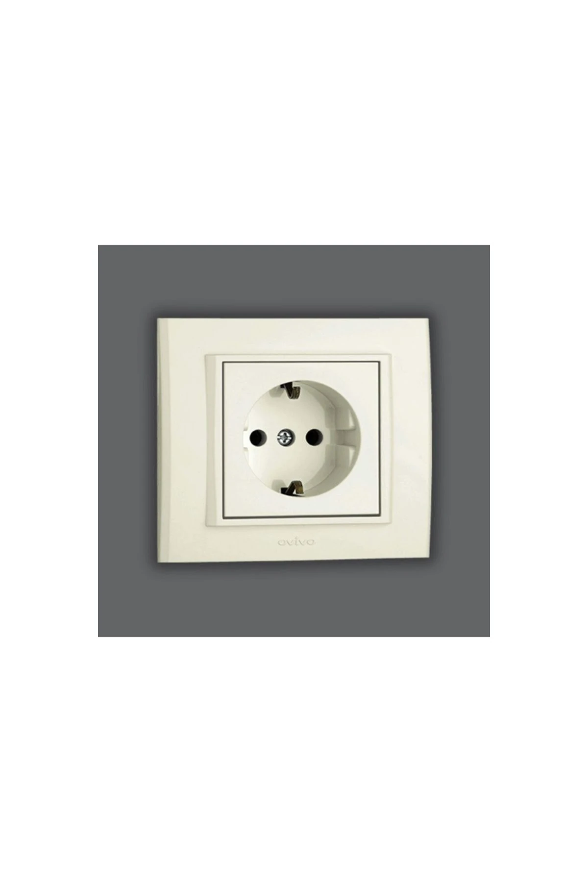 Mina Topraklı Priz Çocuk Korumalı Beyaz Çerçevesiz