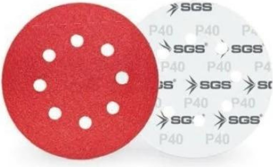 SGS Cırtlı Zımpara Ao 225 mm 60 Kum 8+1 Delikli