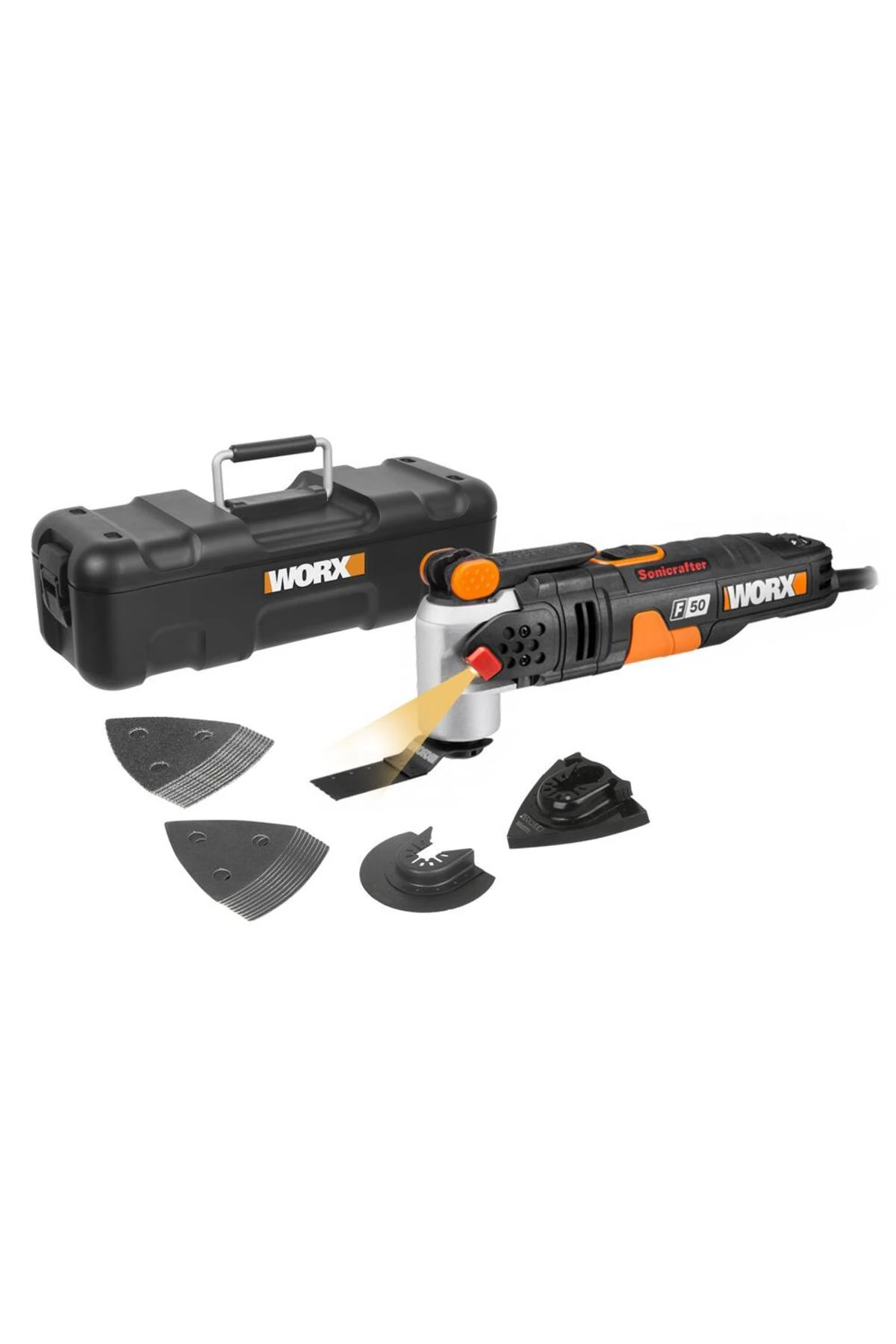 WX681 450Watt Profesyonel Çok Amaçlı Devir Ayarlı Kesme Raspalama ve Zımpara + 39 Adet Aksesuar