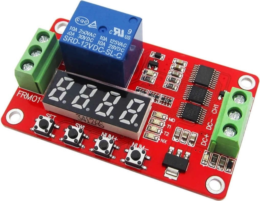 FRM01 Çok Fonksiyonlu Zaman Rölesi Döngü Gecikmesi Zamanlayıcı Timer 12V 24V Kuluçka