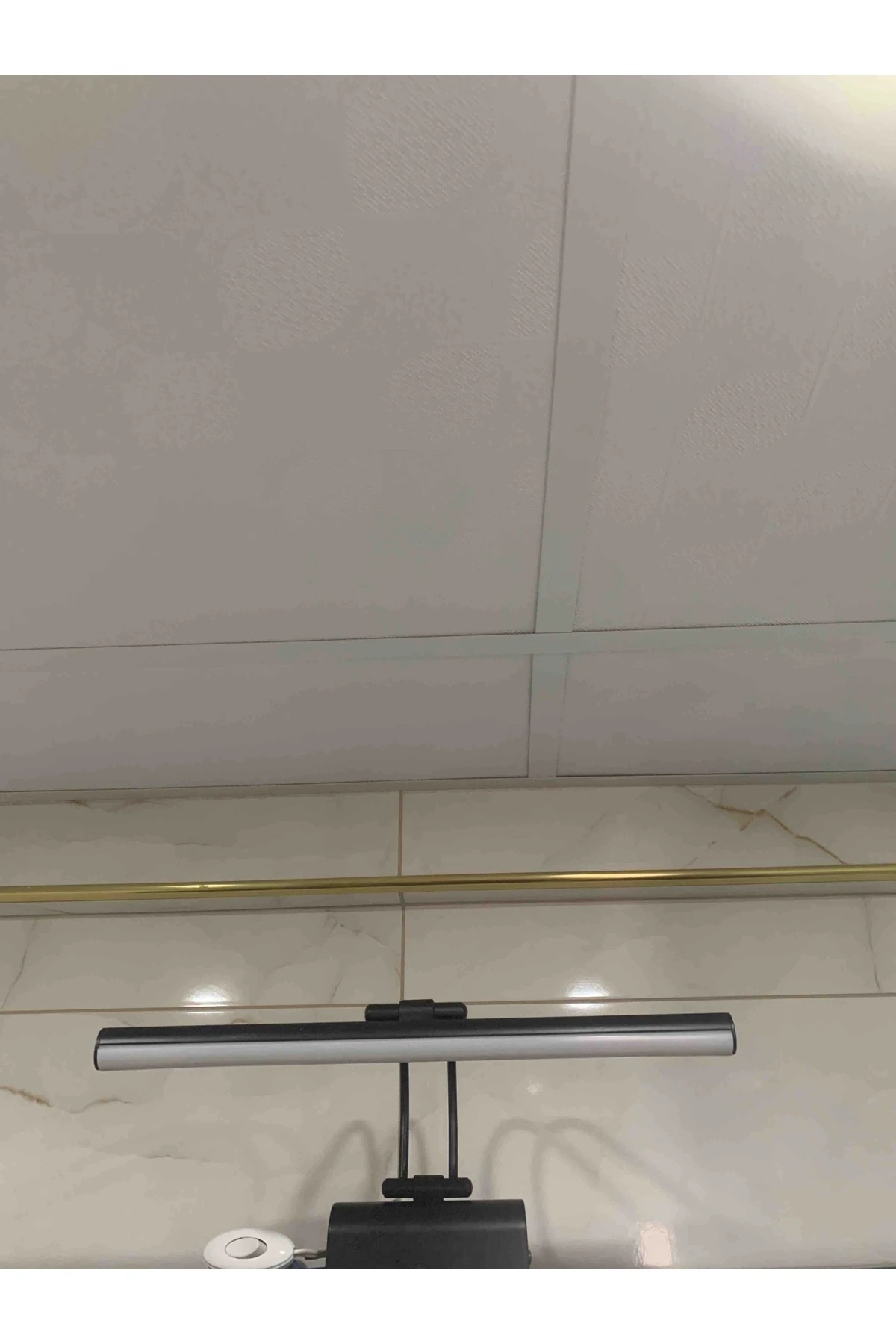 ANAHTARLI 35 CM SİYAH KASA BEYAZ IŞIK ELEKTRİKLİ BANYO DUVAR AYNA TABLO AYDINLATMA FLÜT KUĞU APLİK