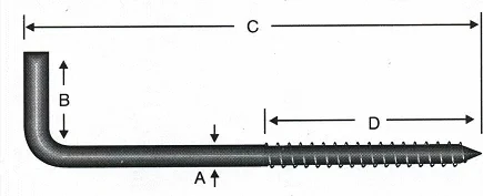 Vidalı Korniş Çivi No:8 - 4X80 - 100 Adet
