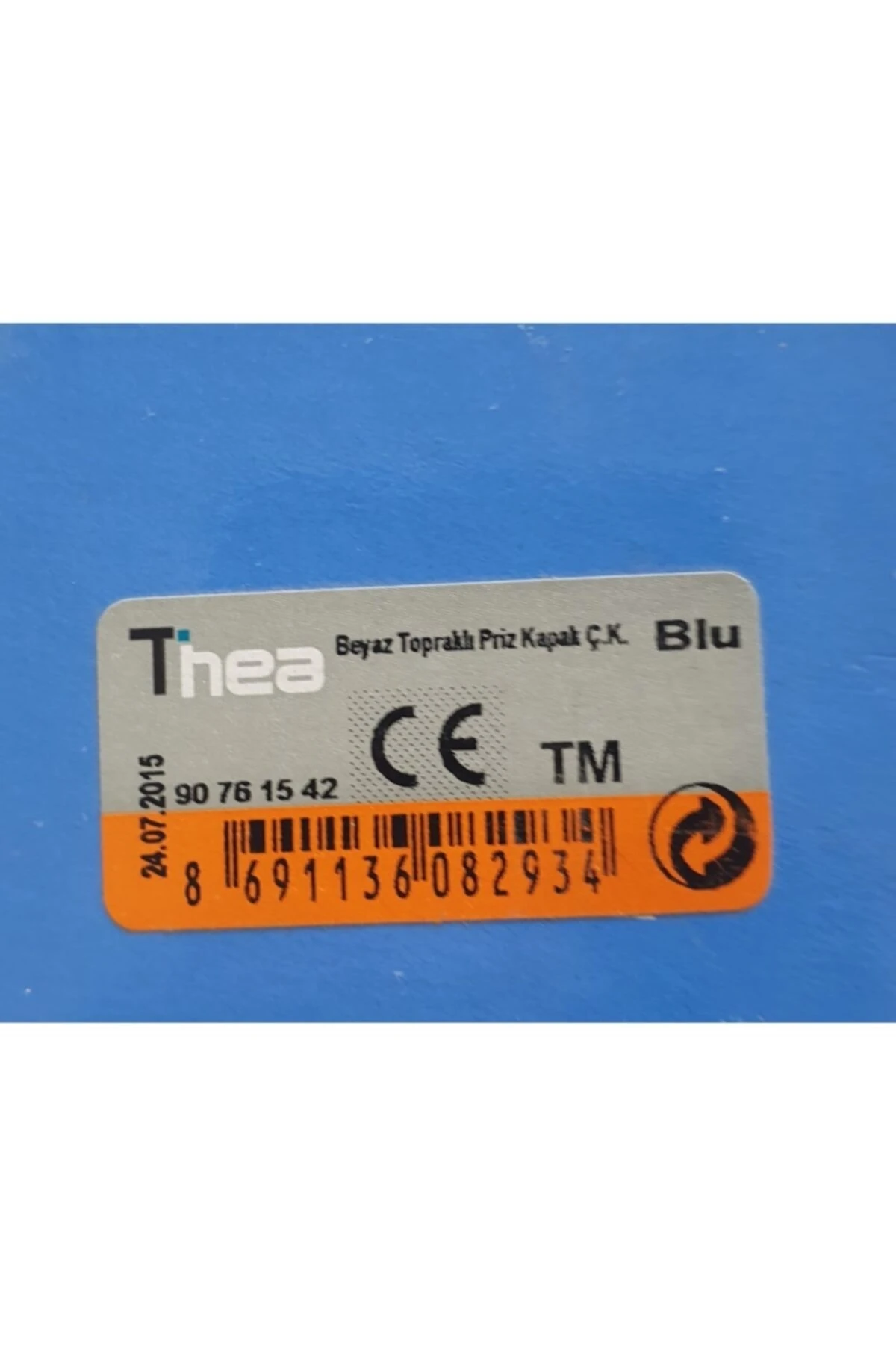 Thea Blu Topraklı Priz Beyaz Düğme