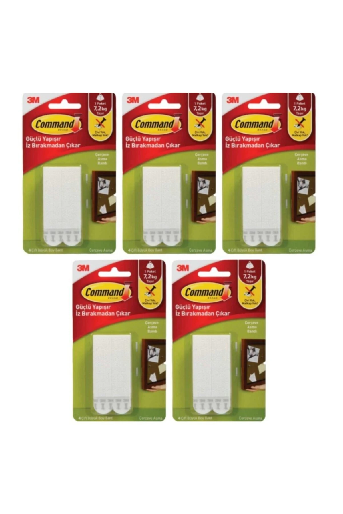 Command 17206 Büyük Boy Cırt Cırt Bant 20 Çift 5'li