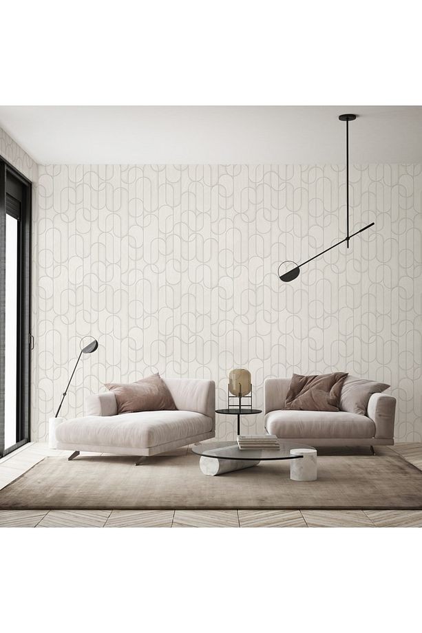 Vera 1514-1 Geometrik Desenli Düz Sade Duvar Kağıdı