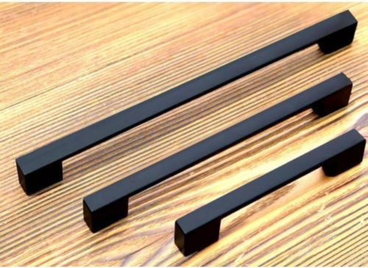 Köprü Mat Siyah 128 mm Dolap Çekmece Kulpları