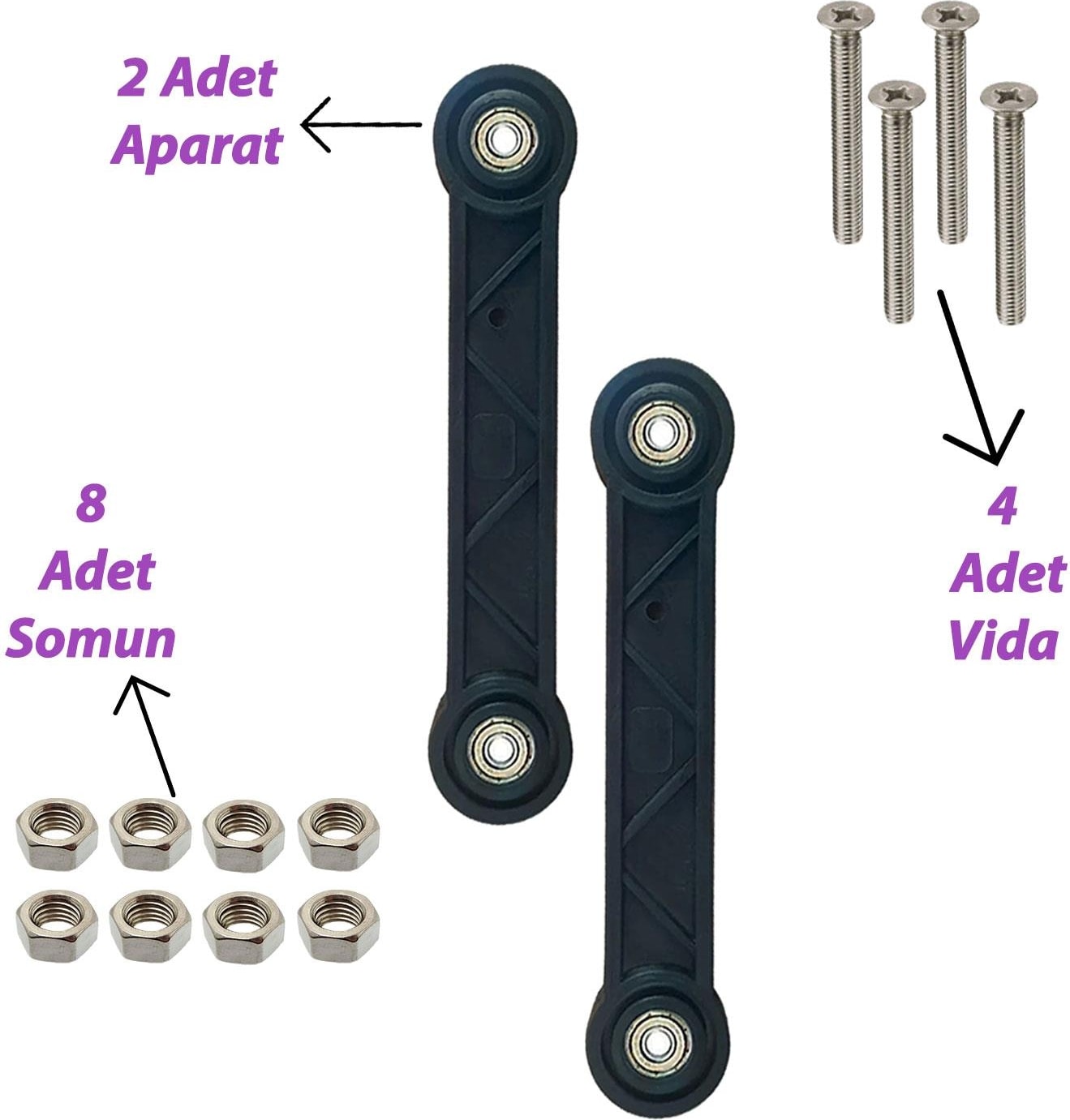 2 Adet Beşik Sallama Aparatı Siyah 12 cm