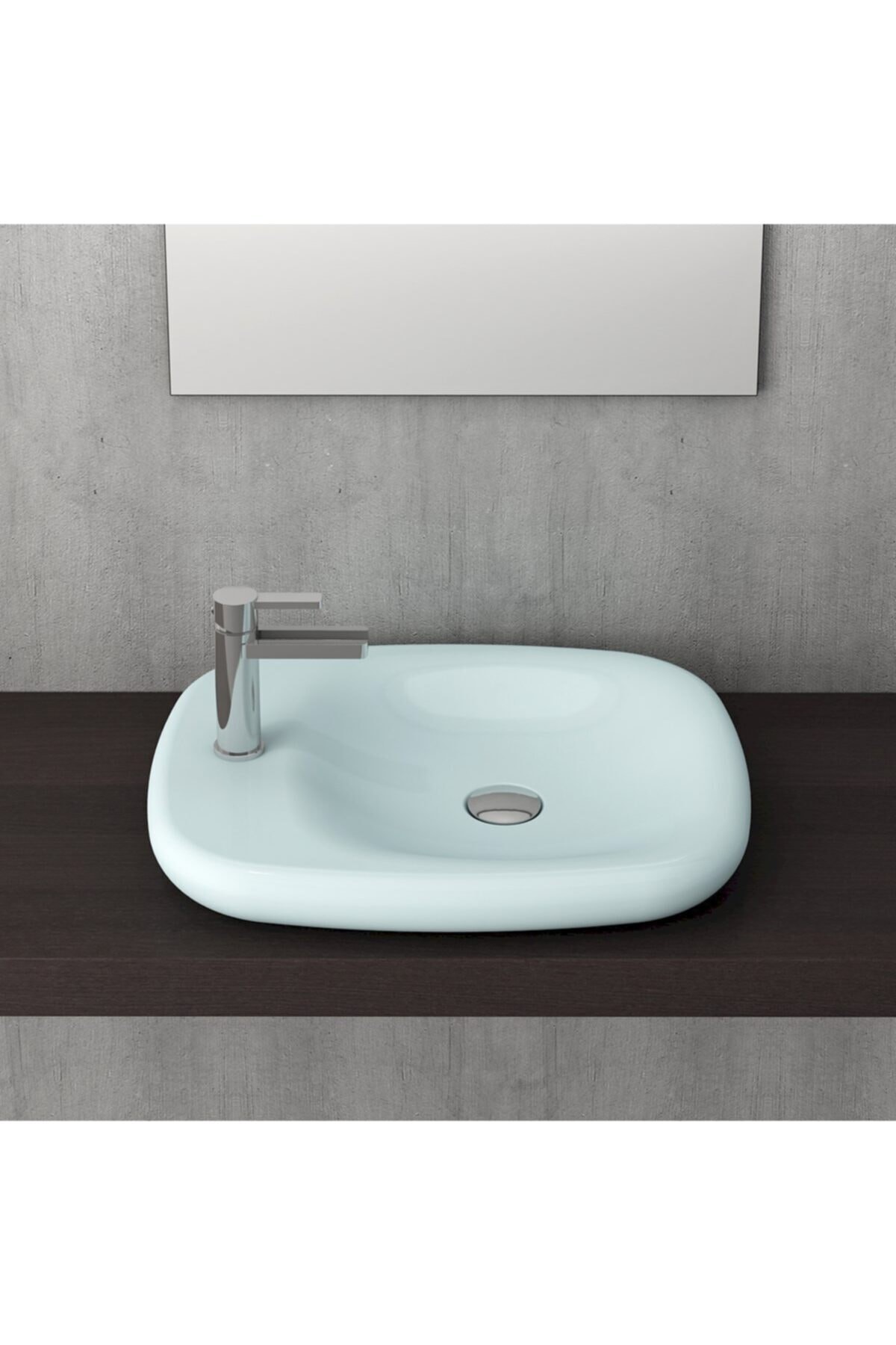 Fenıce Çanak Lavabo 54 Cm - Mat Buz Mavisi