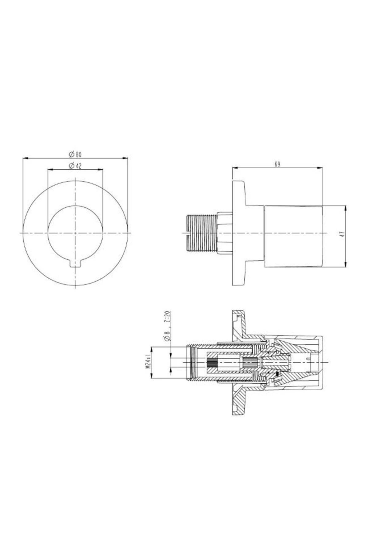 Ankastre Stop Valf Krom A41461