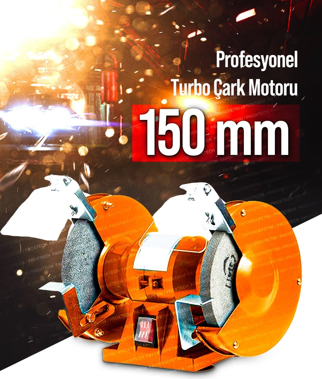 Pro Turbo Çok Fonksiyonlu Taşlama Parlatma Çark Motoru Zımpara Balta Bıçak Bileme Makinesi 150MM
