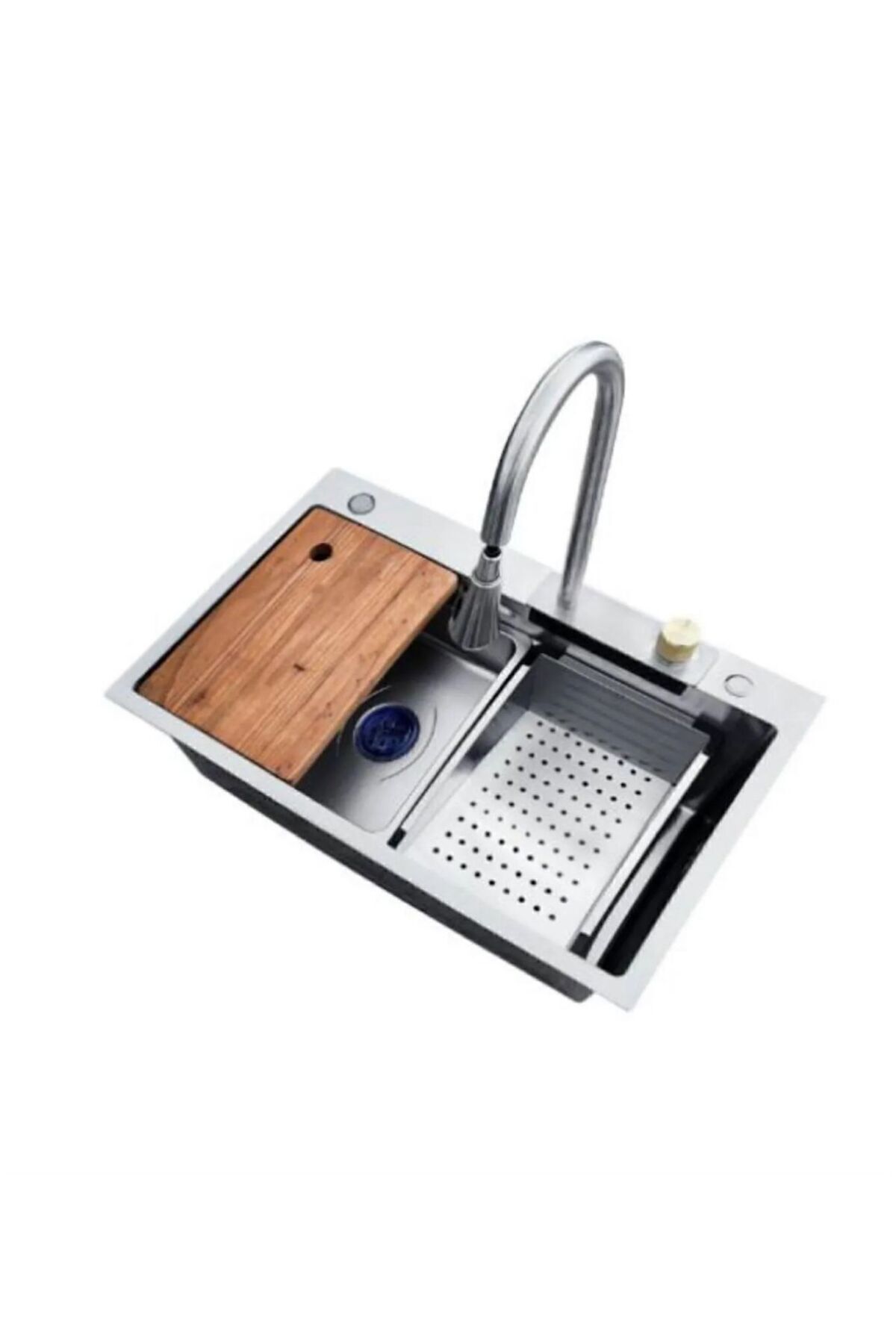 PASLANMAZ KROM TEKNOLOJİK EVİYE SETİ 3  FONSKİYONLU EVİYE BATARYASI AKSESUAR DAHİL