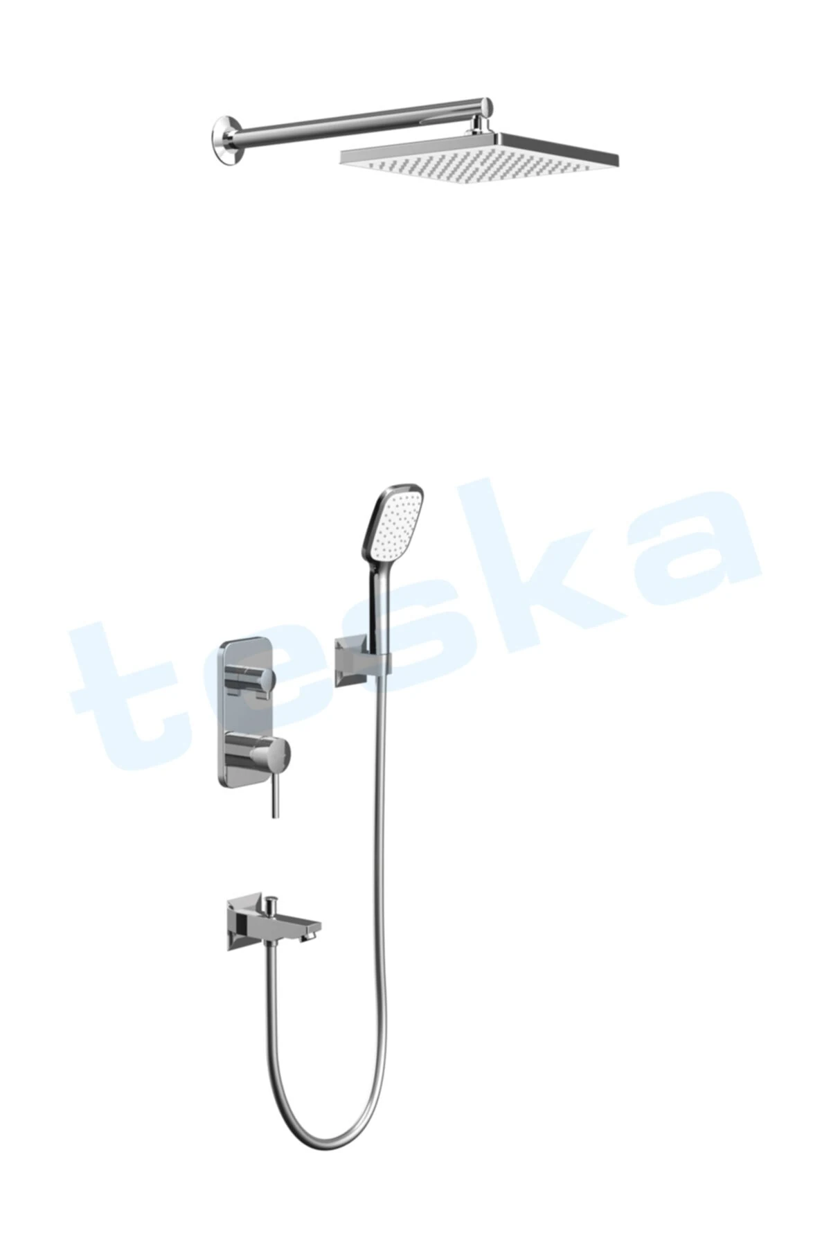 As 2301 Agora Krom Iki Yönlü Ankastre Banyo Bataryası Seti