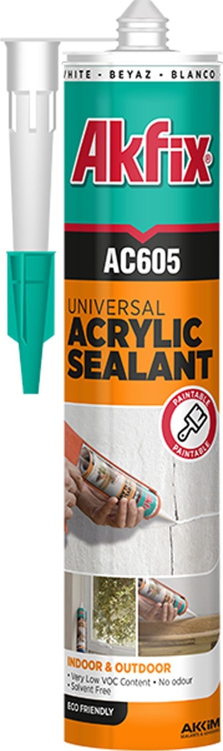 AC605 Kokusuz Akrilik Mastik Beyaz 500 gr