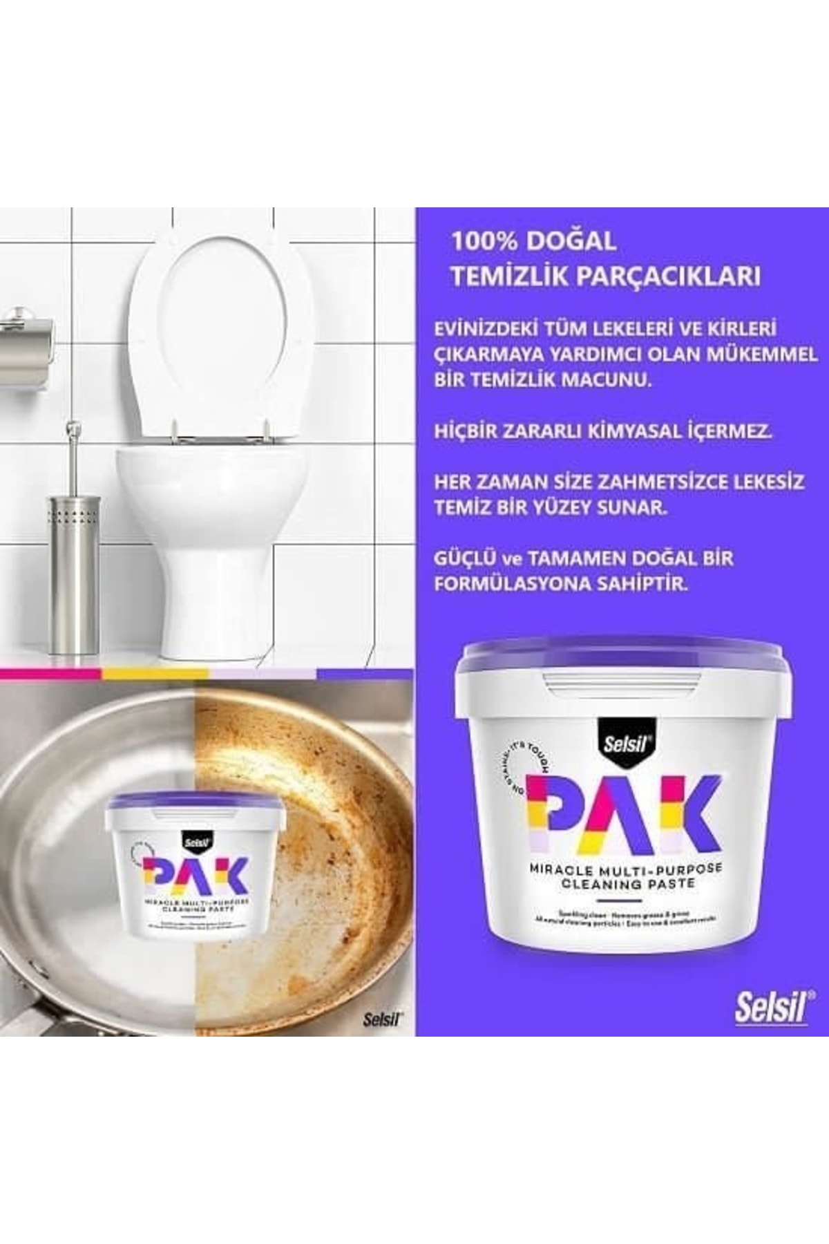 SELSİL Pak Genel Amaçlı Mucize Temizleyici 500gr