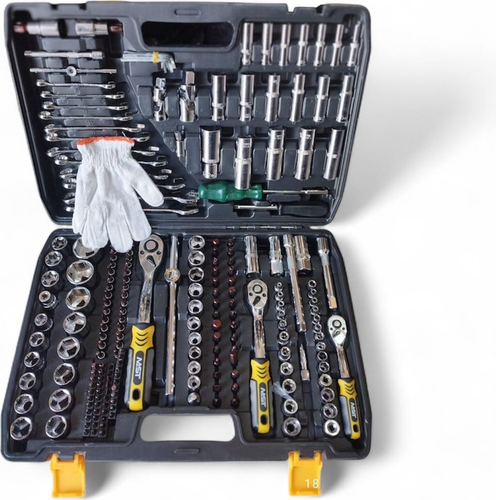216 Parça Lokma Seti 72 Diş 3 Adet Cırcır Kolu Oto Tamirci Seti 1/2-3/8-1/4