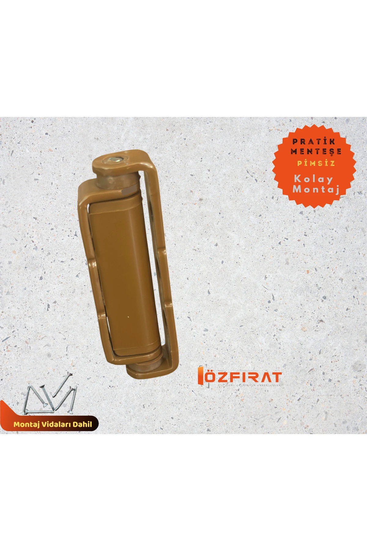 Pvc Pimapen Kapı Pencere Menteşesi Tamamı Çelik 80 mm-Pimsiz-Pratik Menteşe-Altınmeşe-Kahve