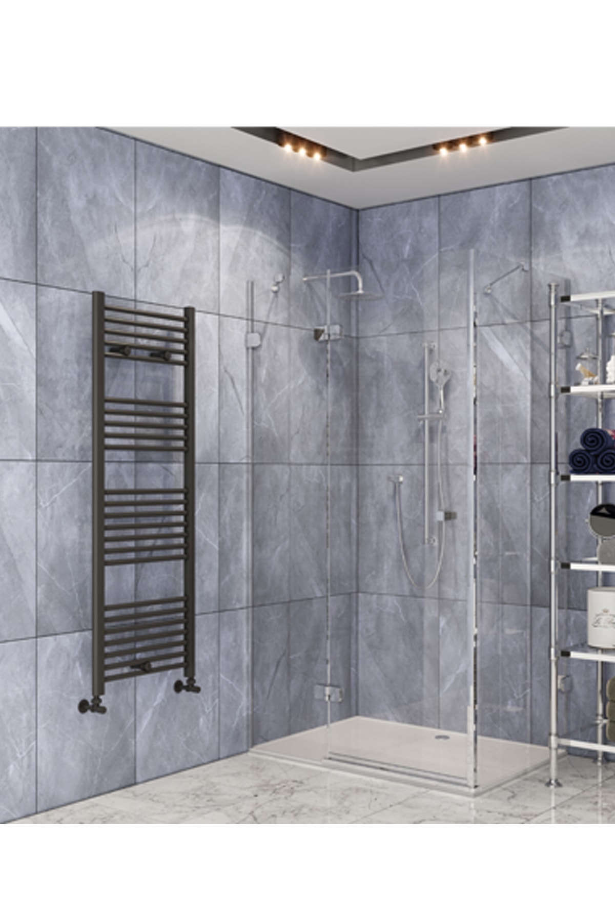 Düz Siyah Havlupan Radyatör 5 Yıl Garantili