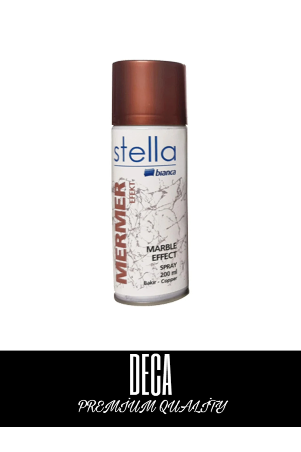 Stella Mermer Efekti Spreyi 200ml  Siyah-Beyaz-Altın-Bakır-Gümüş
