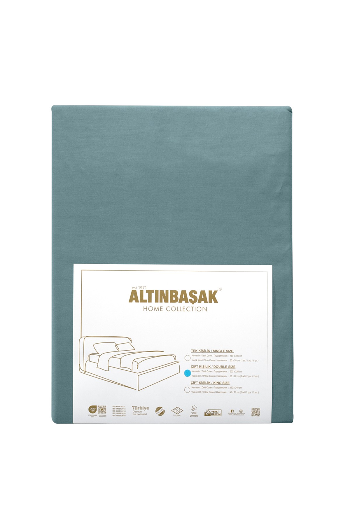 Freesia Tek Kişilik Ranforce Nevresim Seti Mint (2 Parça) Tek Kişilik Nevresim Seti