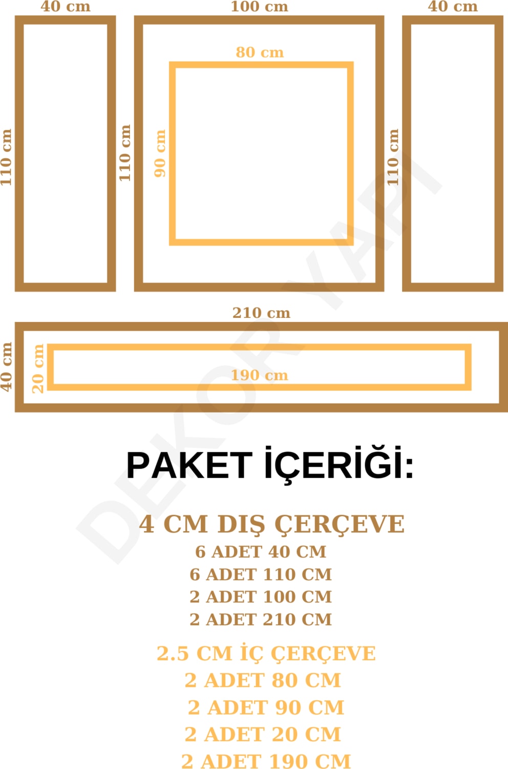 Dekoratif Boyanabilir Kesimli Hazır Paket Televizyon Ünitesi Duvar Çıtası