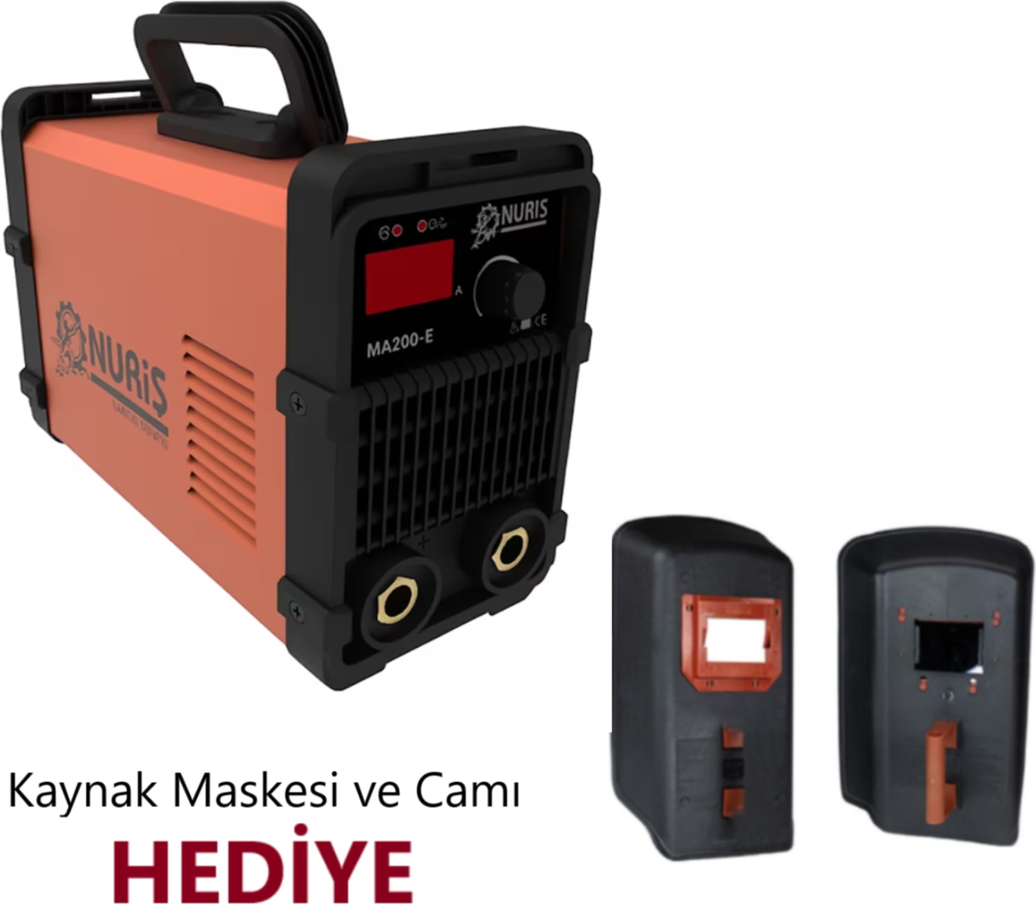 MA200E Inverter Kaynak Makinesi 200A + Kaynak Maskesi Hediye