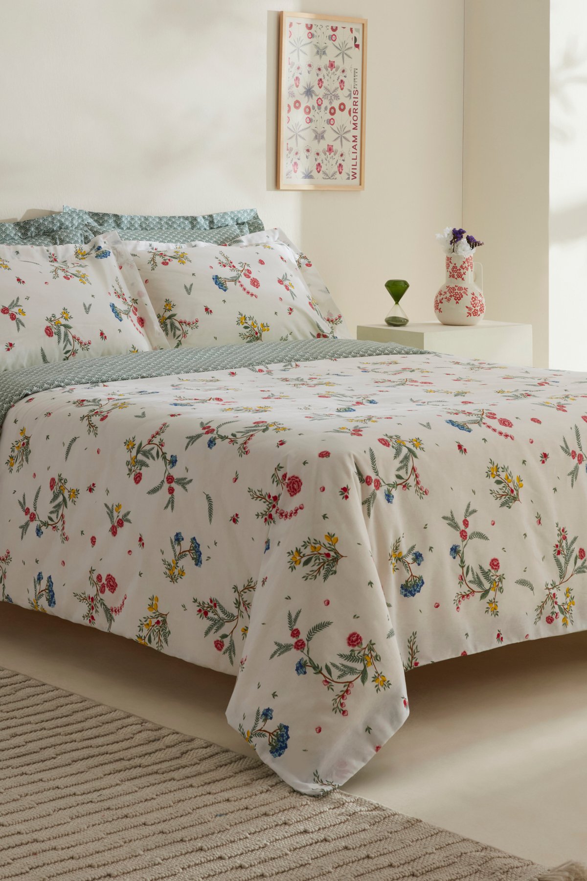 Dina %100 Pamuk Çift Kişilik Nevresim Takımı Multicolor