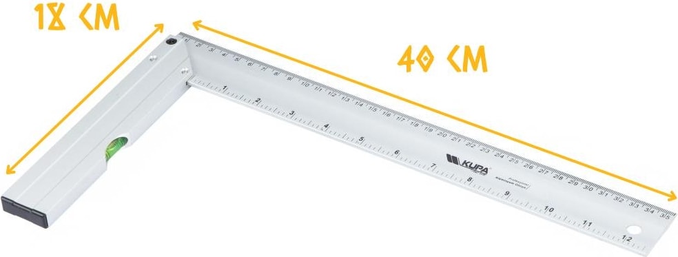 Kupa Su Terazili Alüminyum Gönye 400 Mm.
