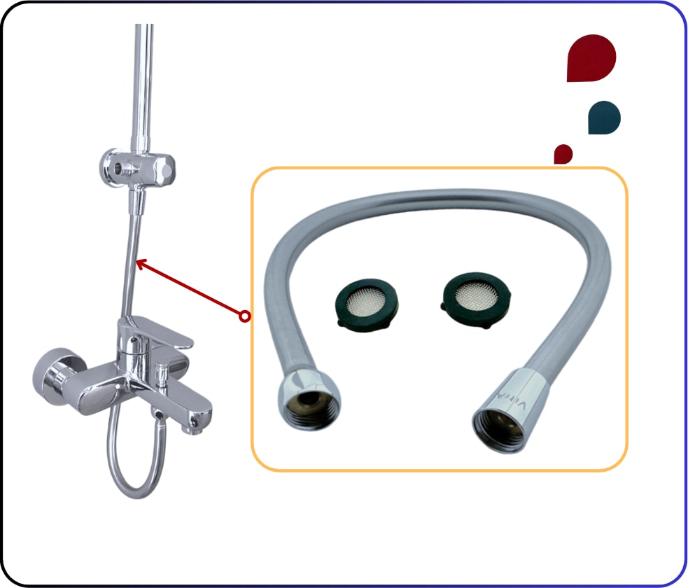 A3343901YP Spiral Chromolux 60 cm Kolon Robot Duşlar İçin