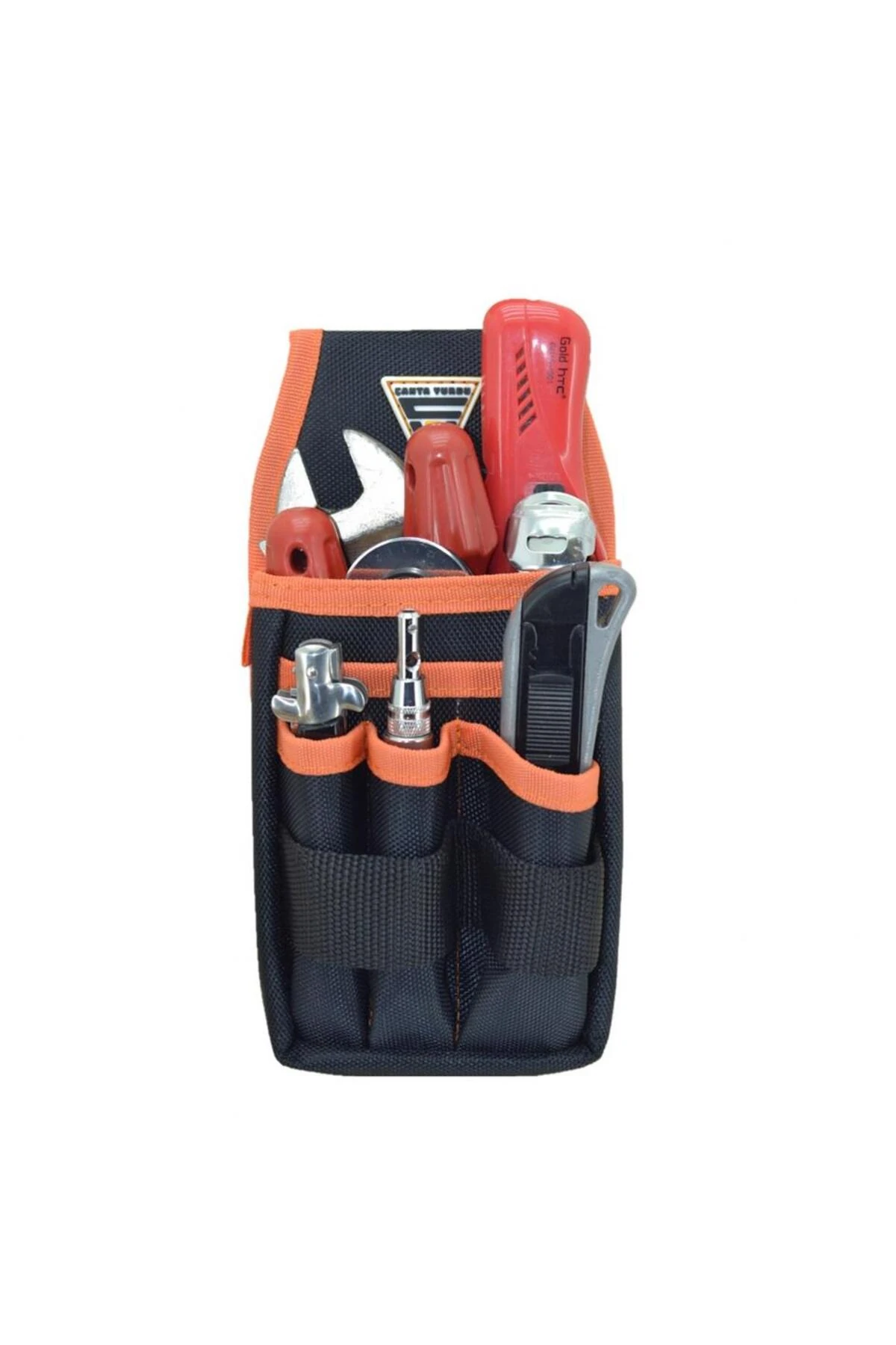 Cırtlı Alet Edevat Elektrikçi Tekniker Bel Çantası Siyah