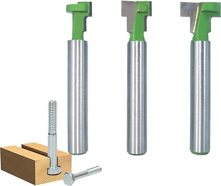 6.35X9.52MM 1/4 "6mm Shank T Yuvası Kesici Yönlendirici Bit Seti Altıgen Cıvata Anahtar Delik Uçları T Planya Freze Kesici Ahşap Delme Ağaç Işleme Araçları (Yurt Dışından)