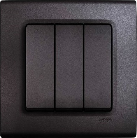 Linnera Life Serisi Gece Siyahı Üçlü Anahtar Çerçeveli