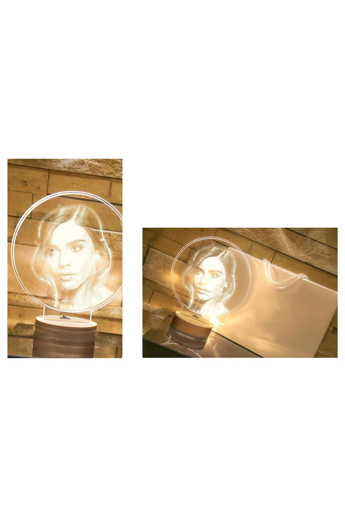 Kişiye Özel Hediyelik Oyma Gece Lambası 25x18 ( Anahtarlık Hediyeli )