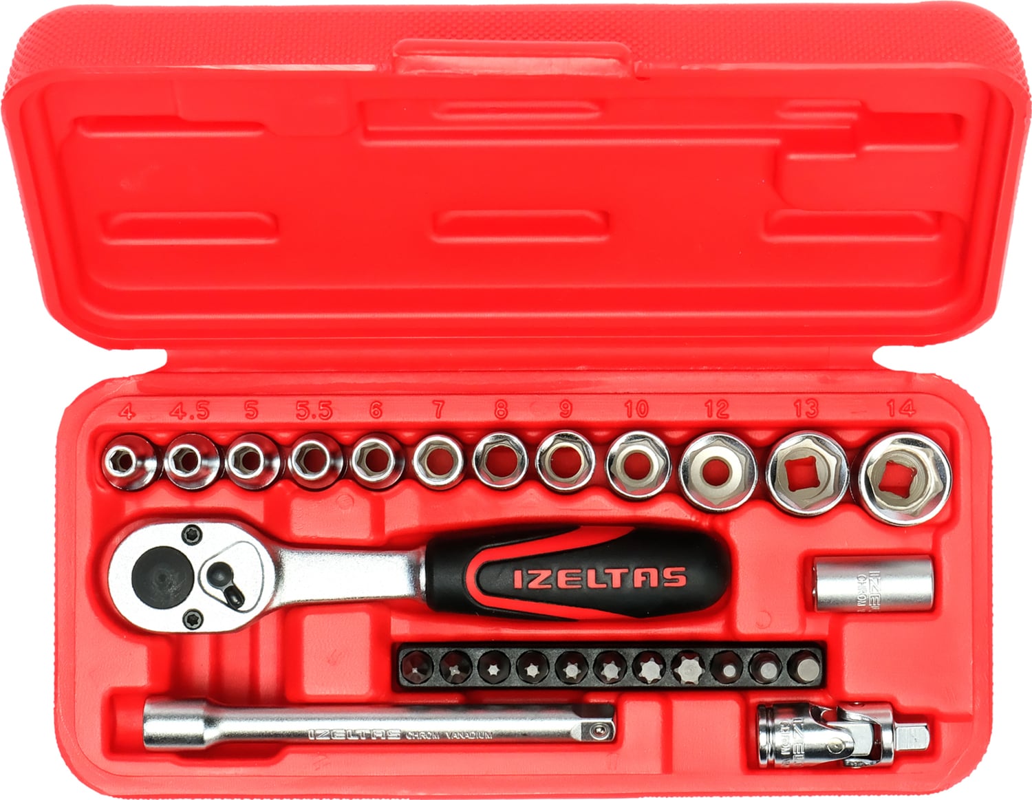 1/4” Altı Köşe Lokma Anahtar ve Bits Set (27 Parça, Mm)