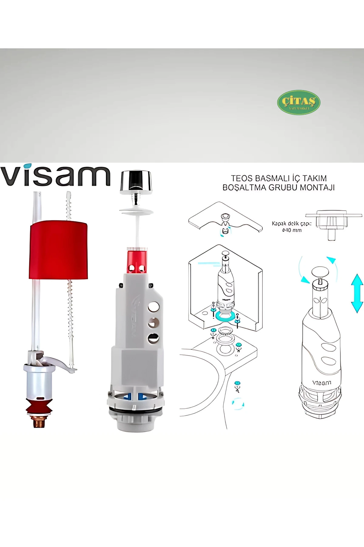 VİSAM BASMALI KLOZET REZERVAR İÇ TAKIMI