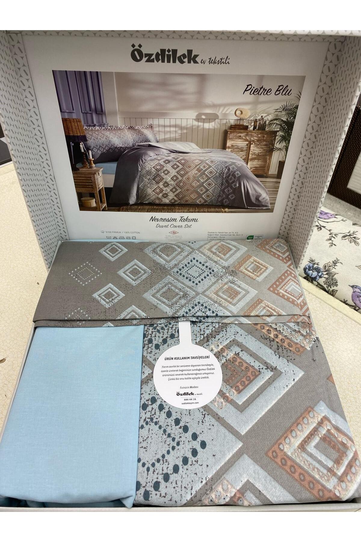Pietre Blu Çift Kişilik Nevresim Takımı