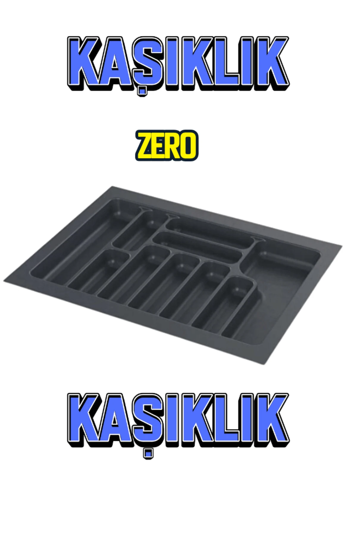 Starax S-2286-a Kaşıklık Antrasit 49*49 Cm {en:43 Derinlik:41 Kesilebilir} 7 Bölmeli