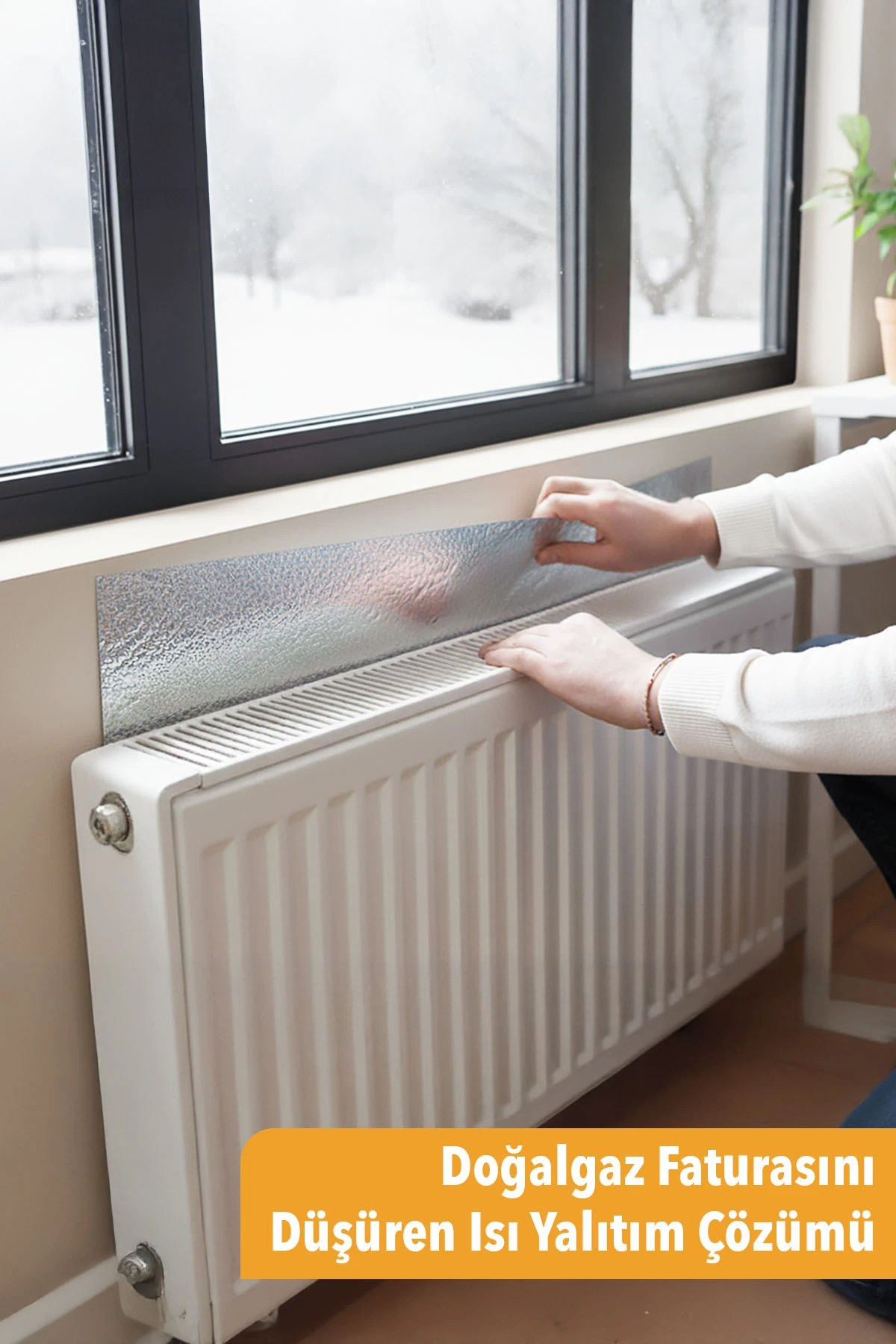 1 ADET Petek Kalorifer Radyatör Arkası Folyolu Plaka Isı Yalıtım Levhası Şilte