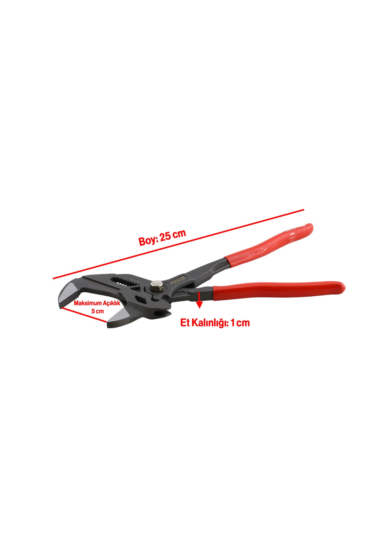 Fort Ayarlı Düğmeli Papağan Pense 25 cm 250 mm 10 İnç Çok Amaçlı Pense Sıkma Sökme El Aleti